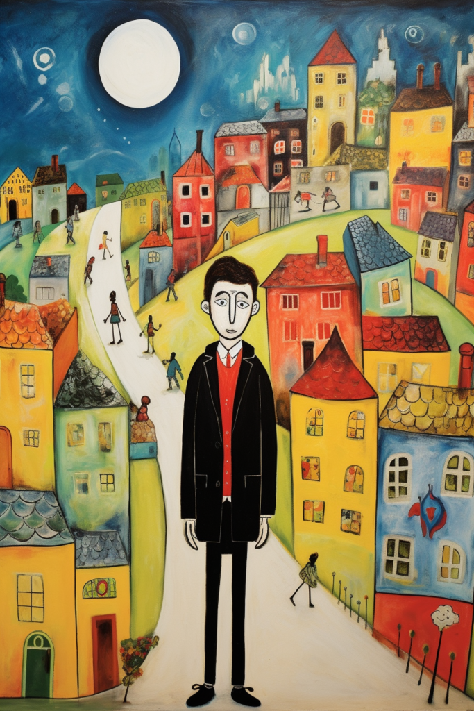 Uczciwy burmistrz  - tak malowałby go Marc Chagall