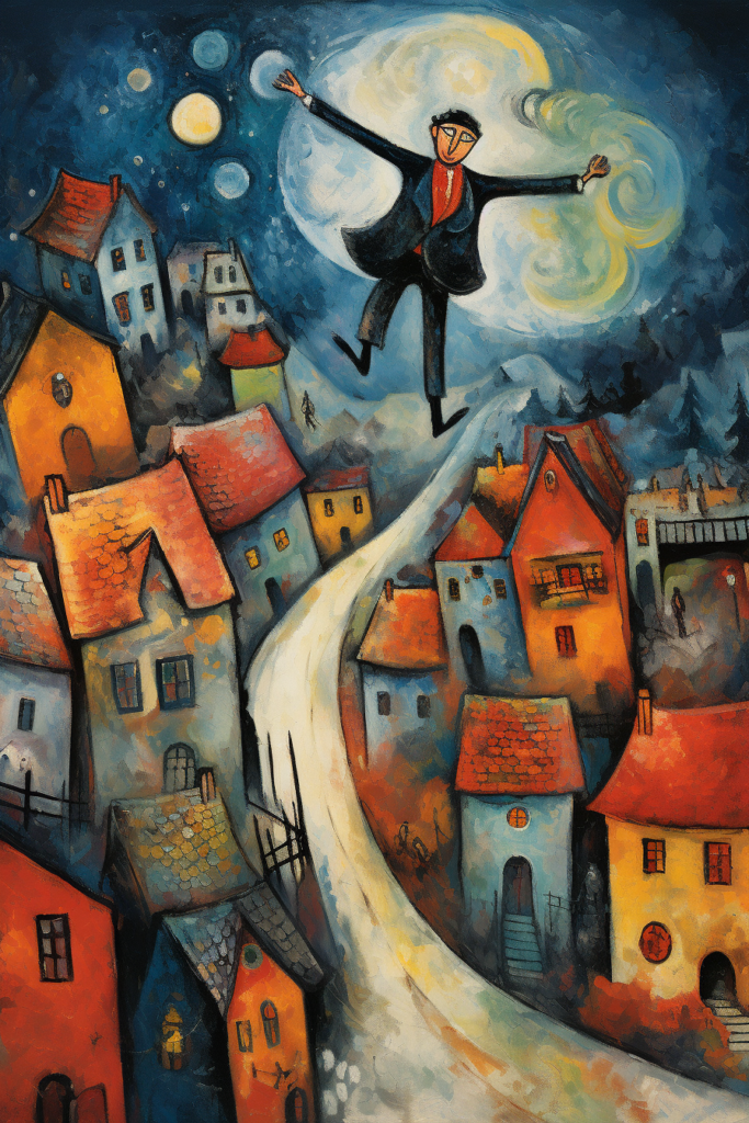 Odpowiedzialny i odważny burmistrz - tak malowałby go Marc Chagall